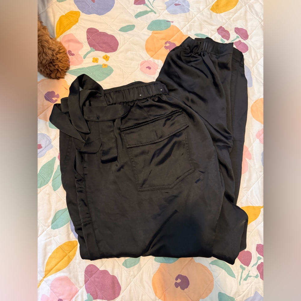Satin jogger style professional pants